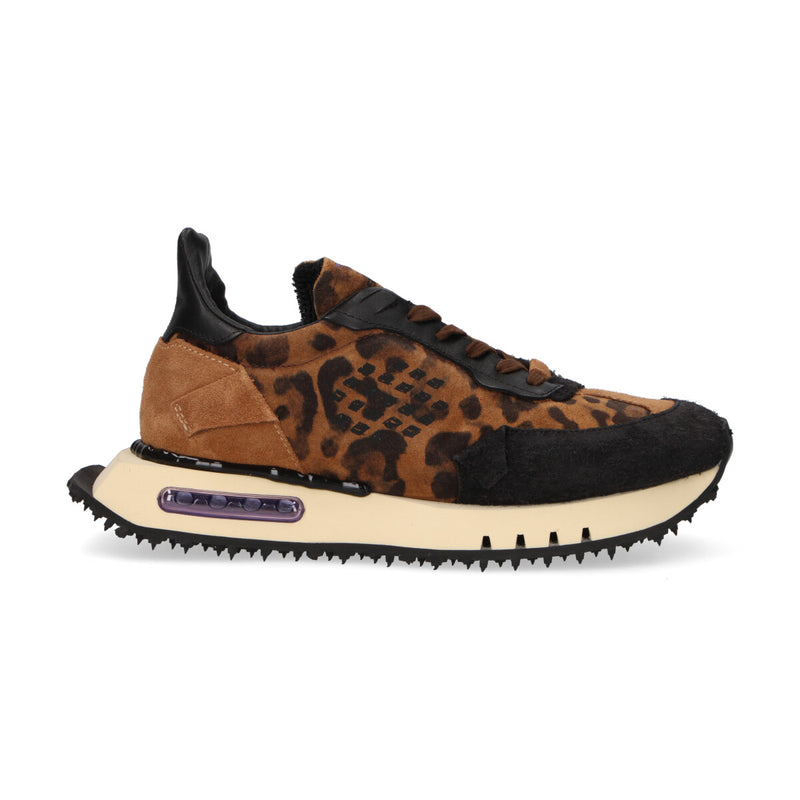 BePositive sneaker Race in camoscio maculata