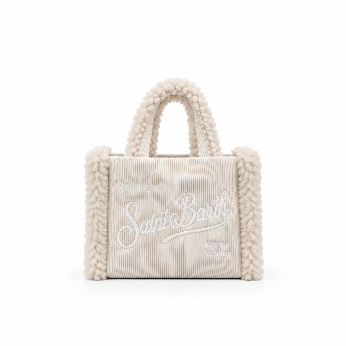 Mc2 Saint Barth borsa Vanity Mini shearling beige