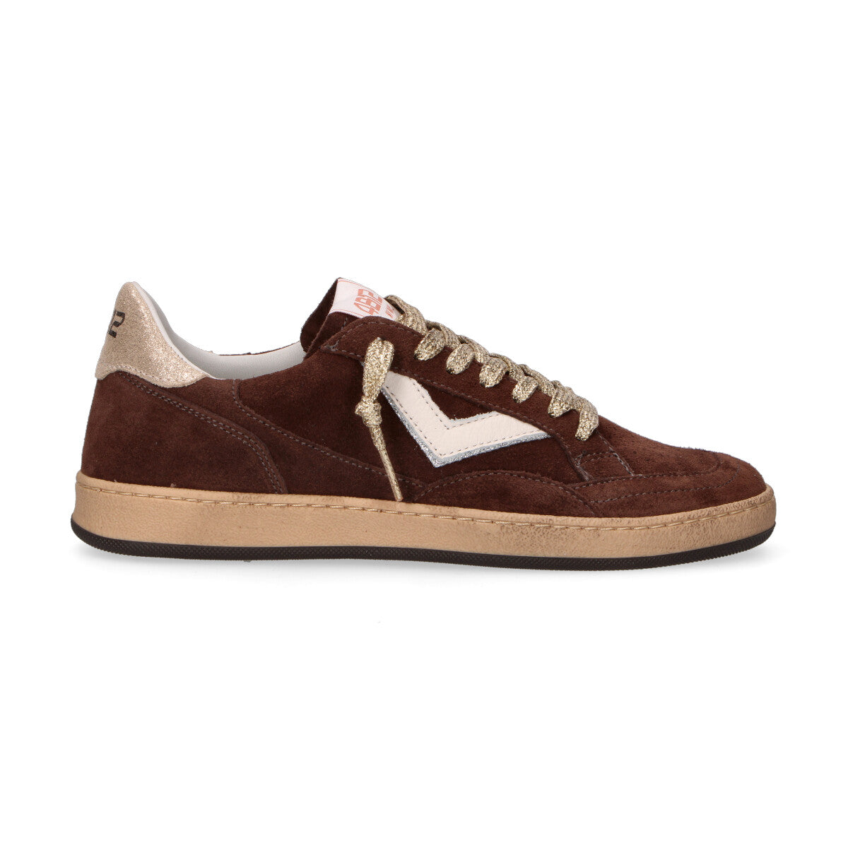 4B12 Sneakers donna Playnew camoscio marrone