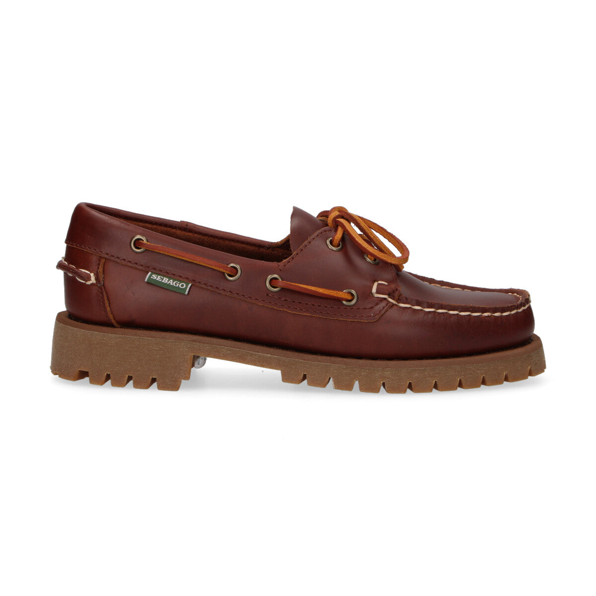 Sebago stringata in pelle cuoio