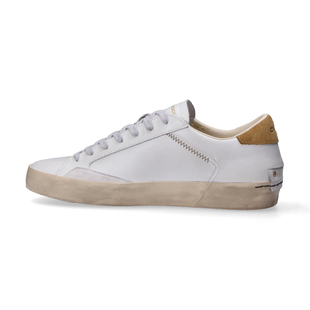 Crime London sneaker Distressed bianca e senape