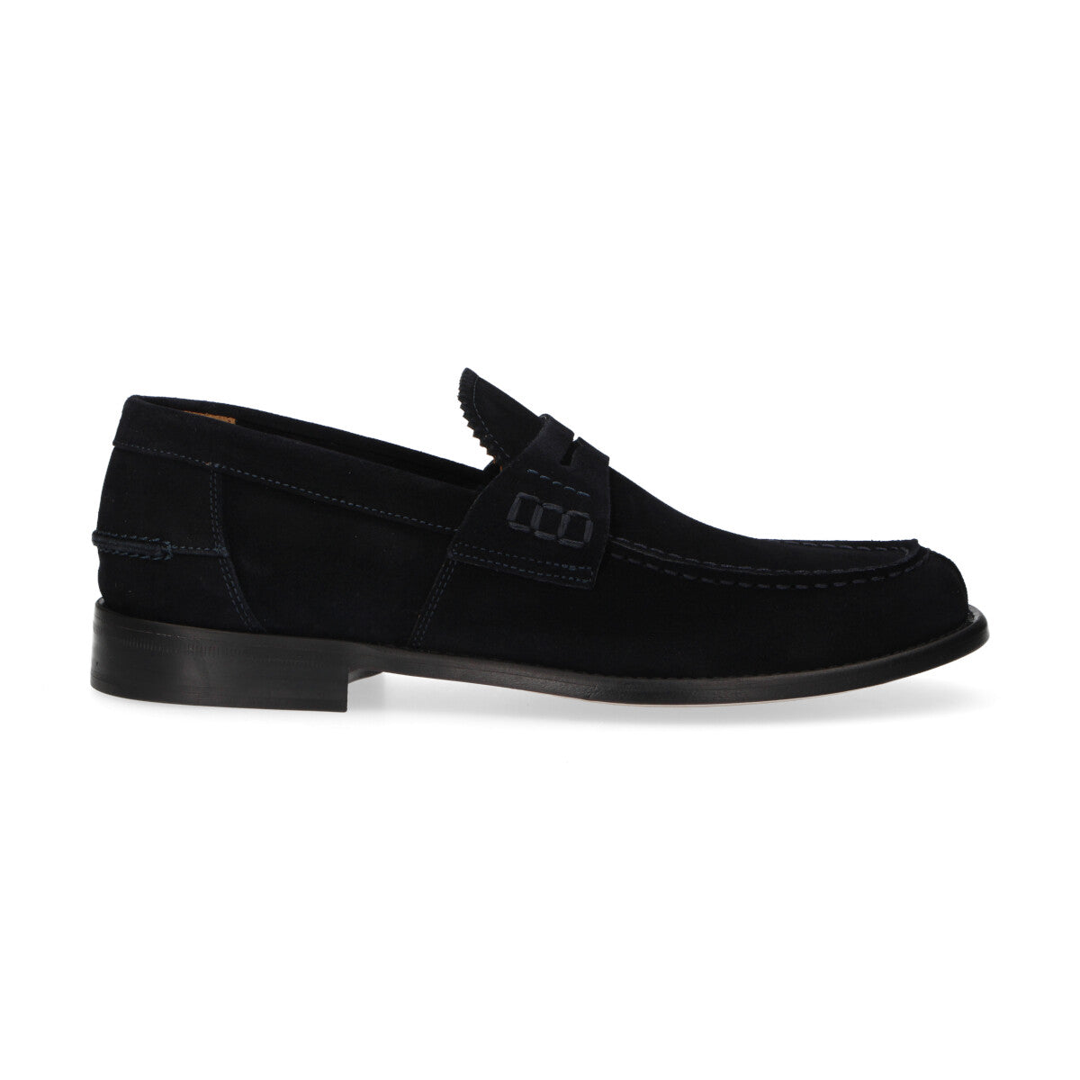 Giano mocassino in camoscio blu