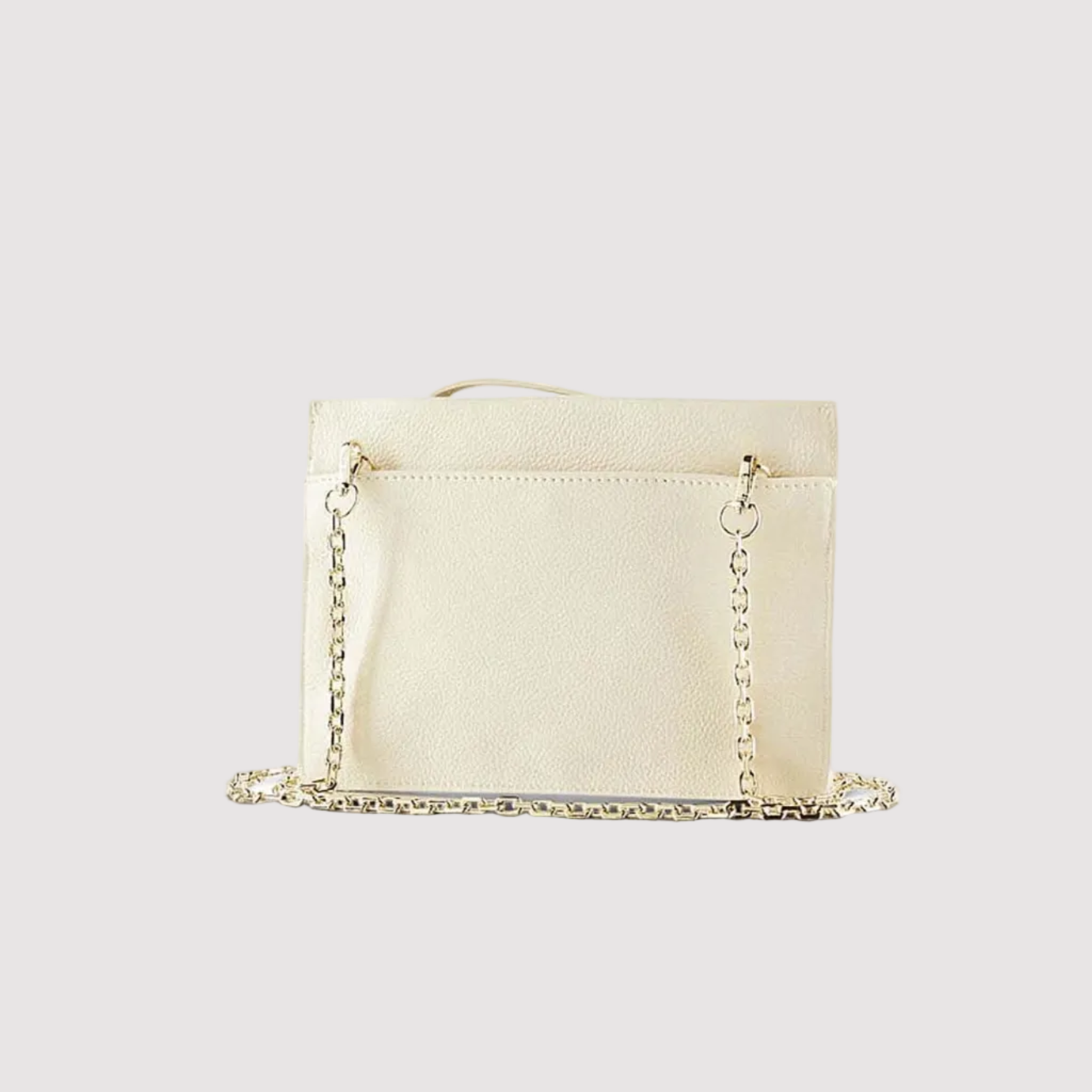 Patrizia Pepe pochette con logo in pelle Wooly white