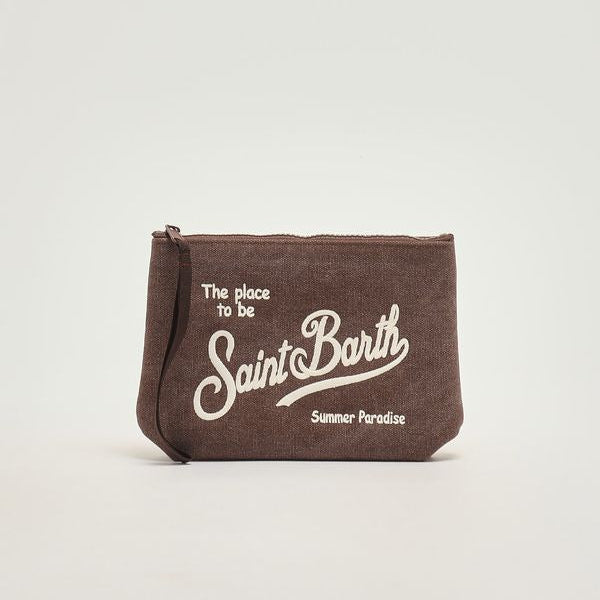 Mc2 Saint Barth pochette Aline canvas marrone