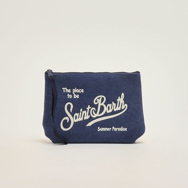 Mc2 Saint Barth pochette Aline Canvas blu