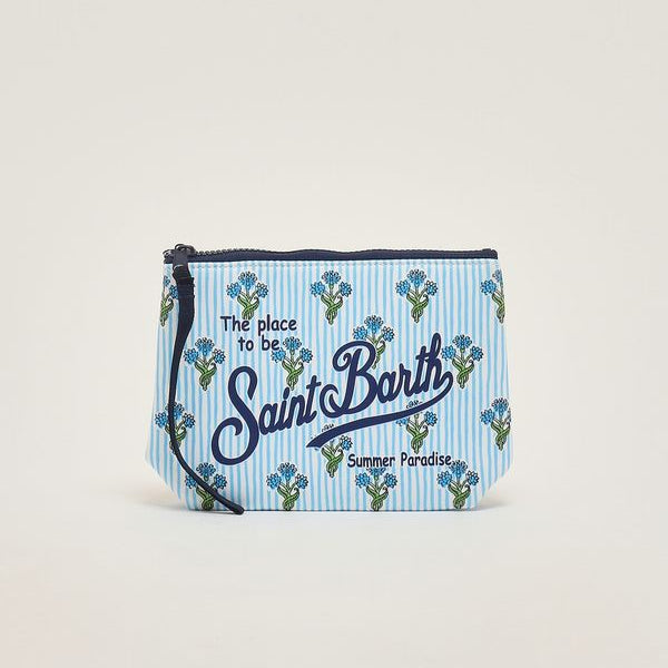 Mc2 Saint Barth pochette Aline Desi stripes blu