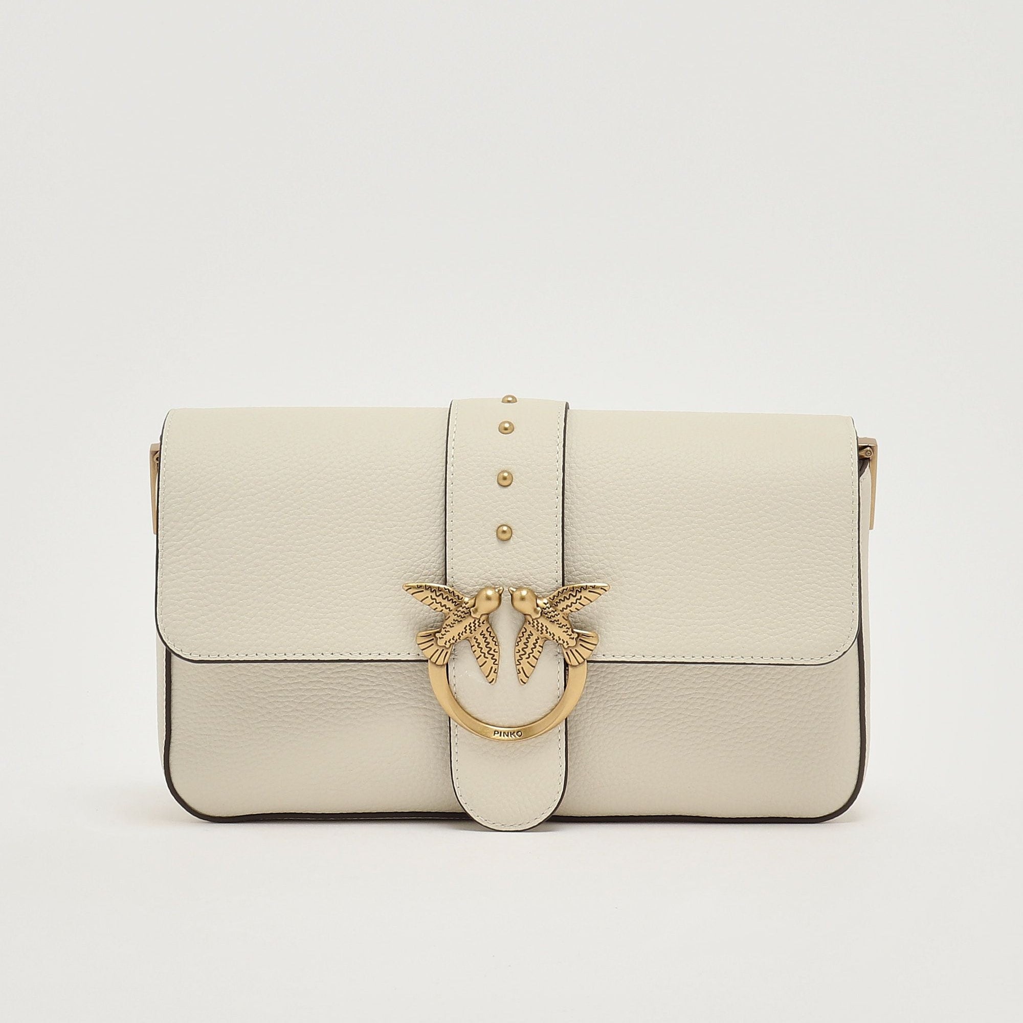 Pinko borsa Love one Classic Slouchy pelle bianca