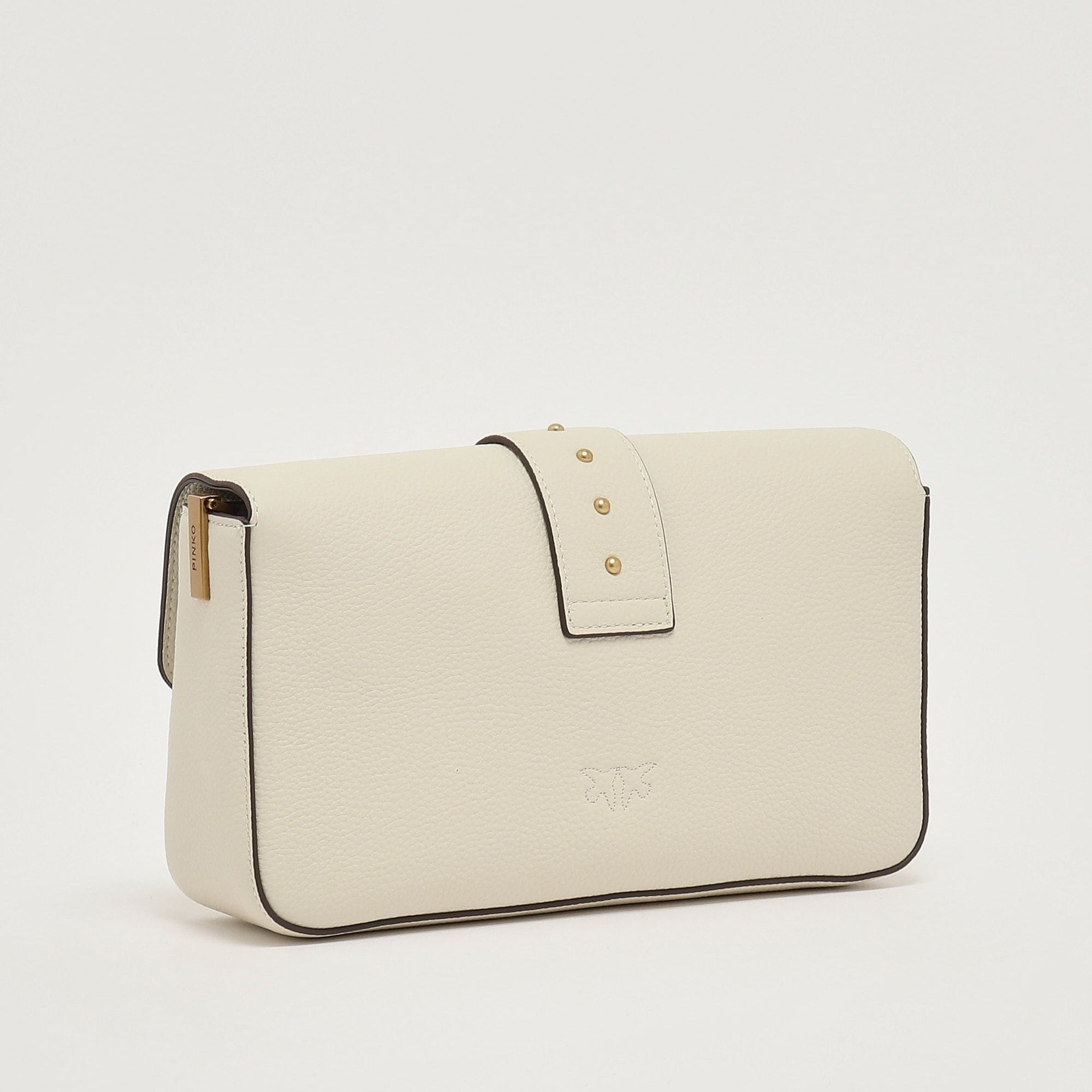 Pinko borsa Love one Classic Slouchy pelle bianca