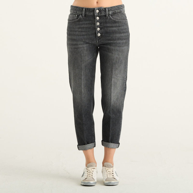 Dondup jeans donna Koons loose fit neri