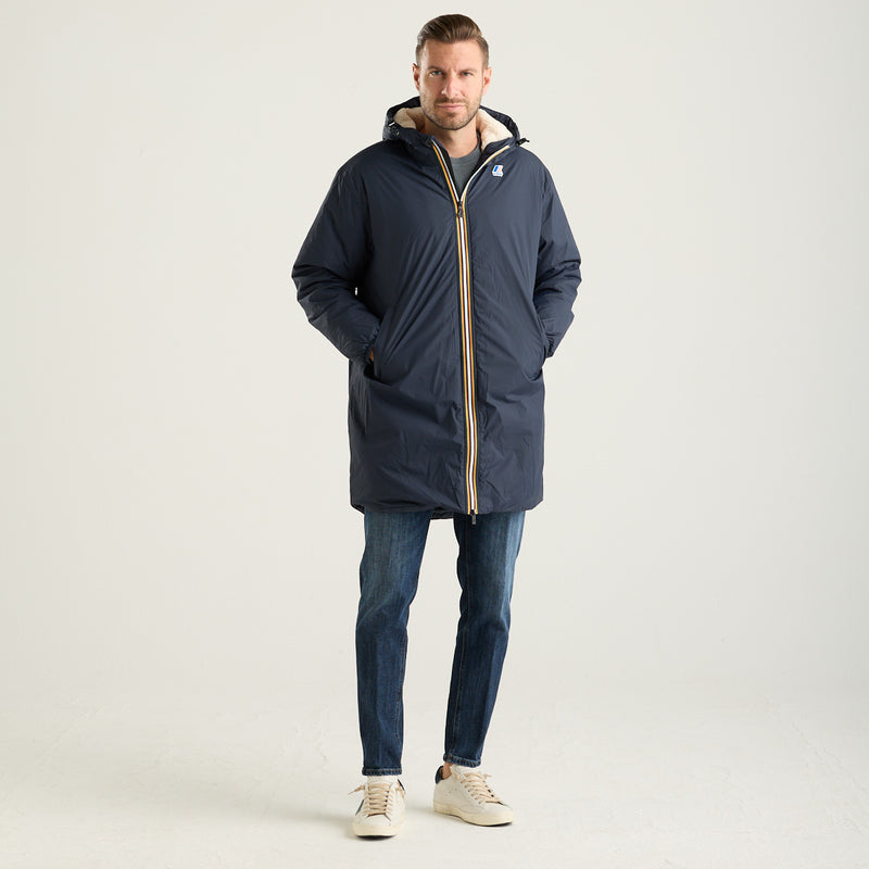 K-Way Le Vrai 4.0 Eiffel East Orsetto Giubbotto Lungo Blu
