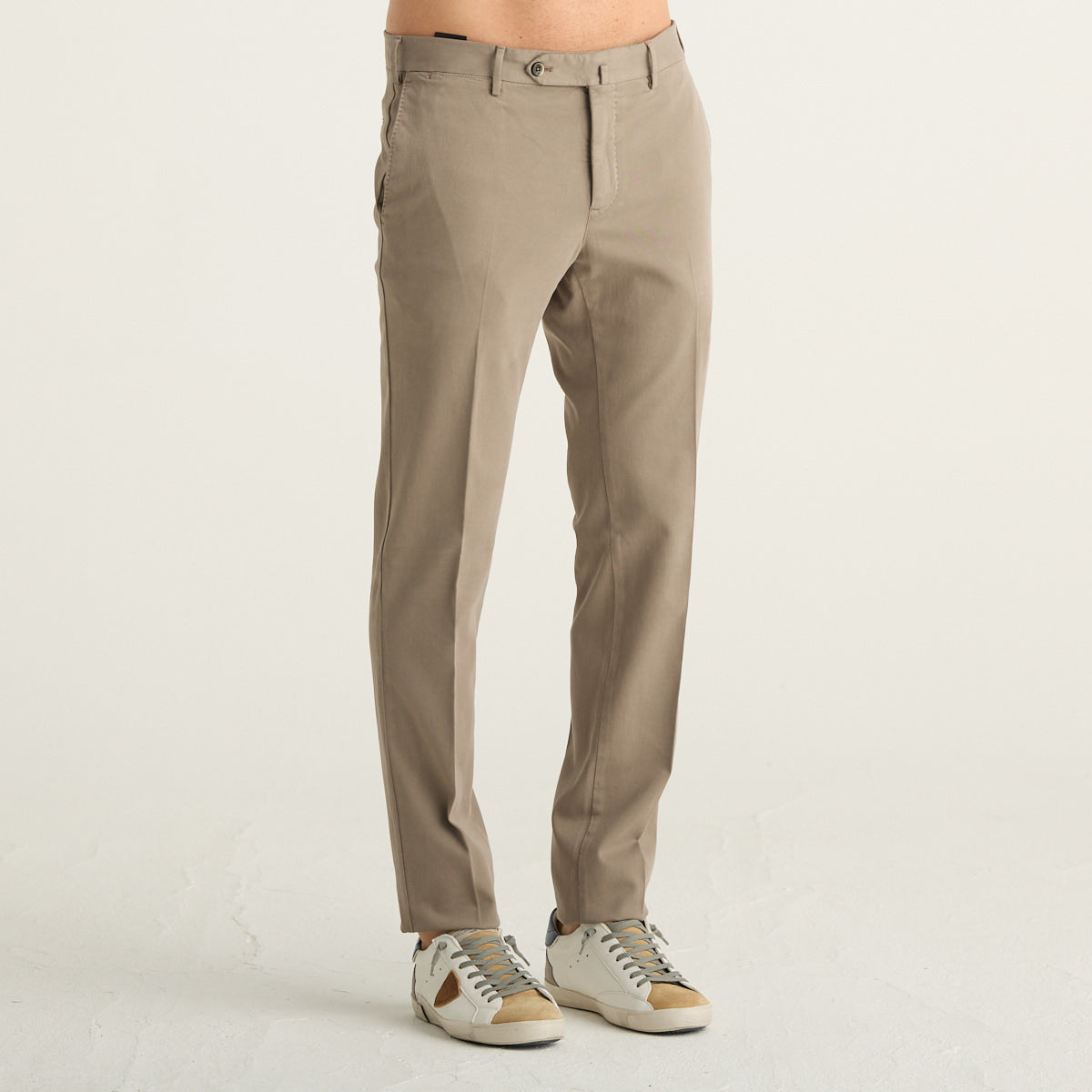 PT Torino Pantaloni Uomo Beige Tortora Slim Fit con Tasche America