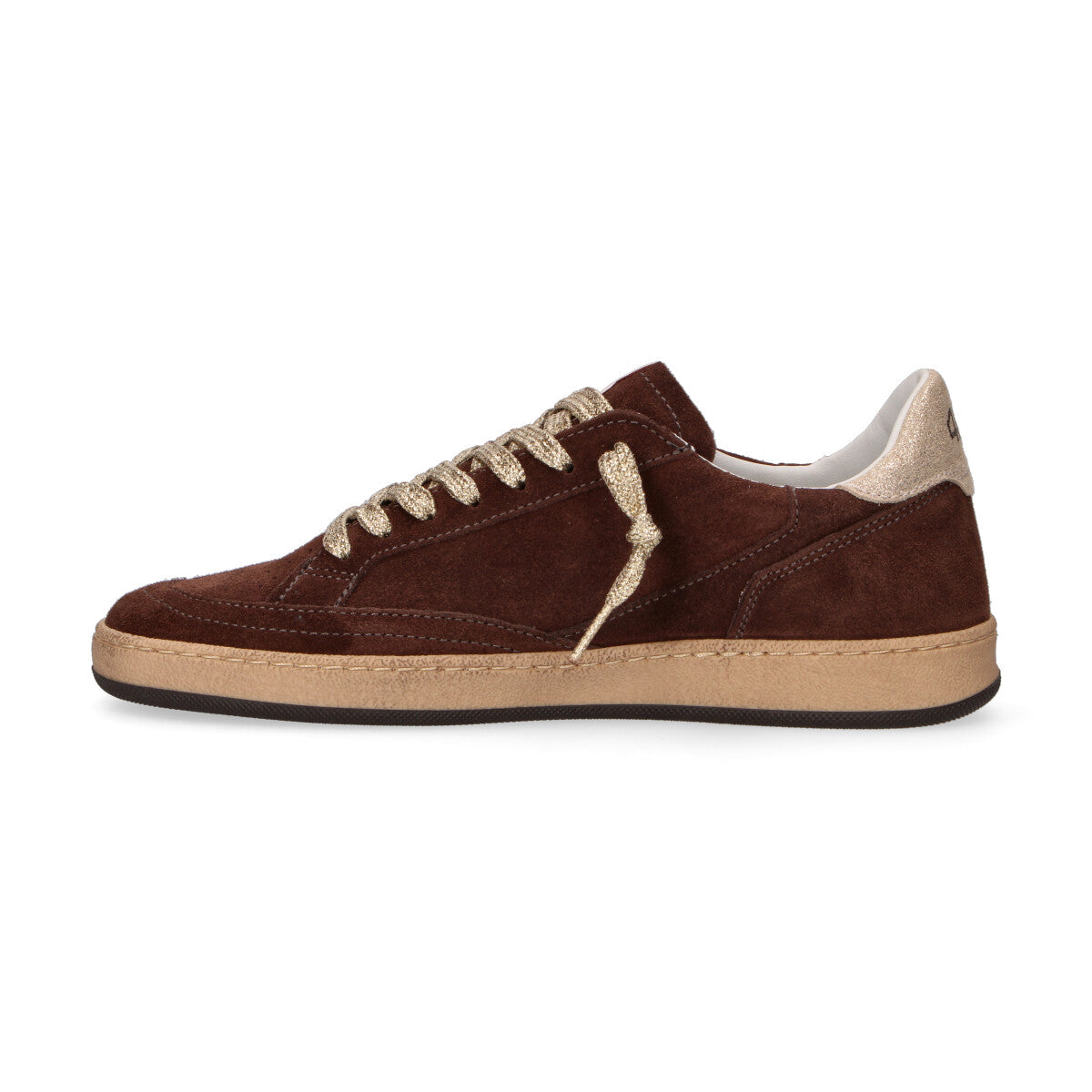 4B12 Sneakers donna Playnew camoscio marrone