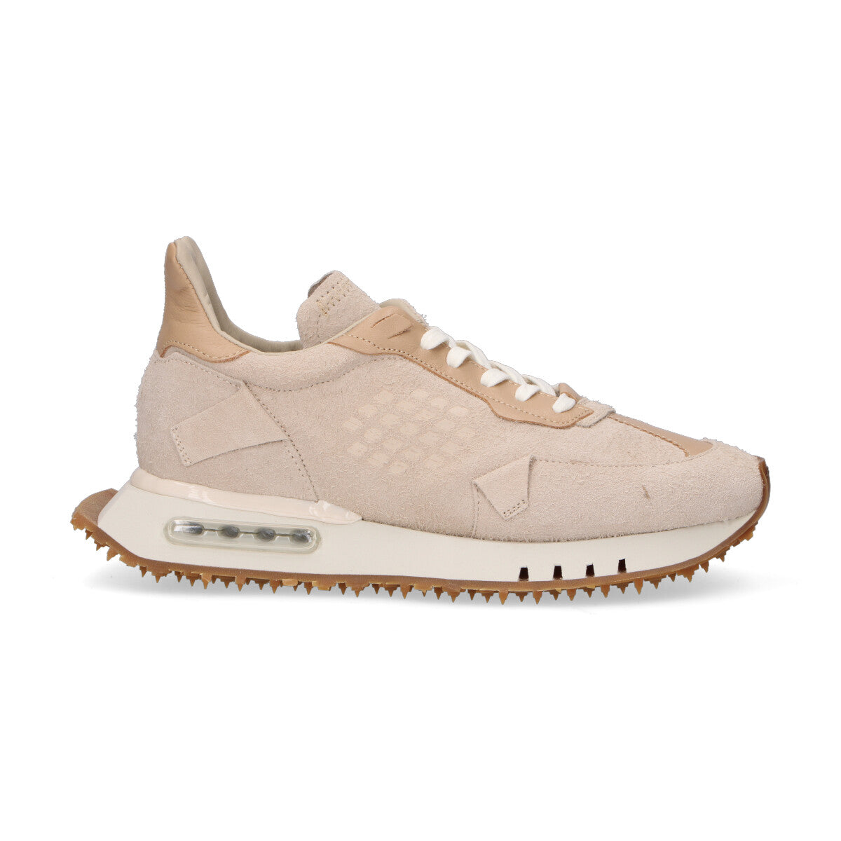 BePositive sneaker Race in camoscio beige