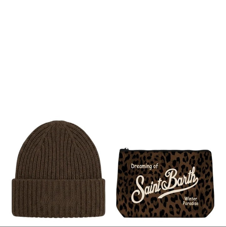 Mc2 Saint Barth Christmas Box pochette Aline e berretto dark leo