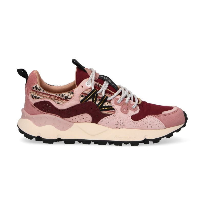 Flower Mountain sneaker Yamano 3 bordò rosa