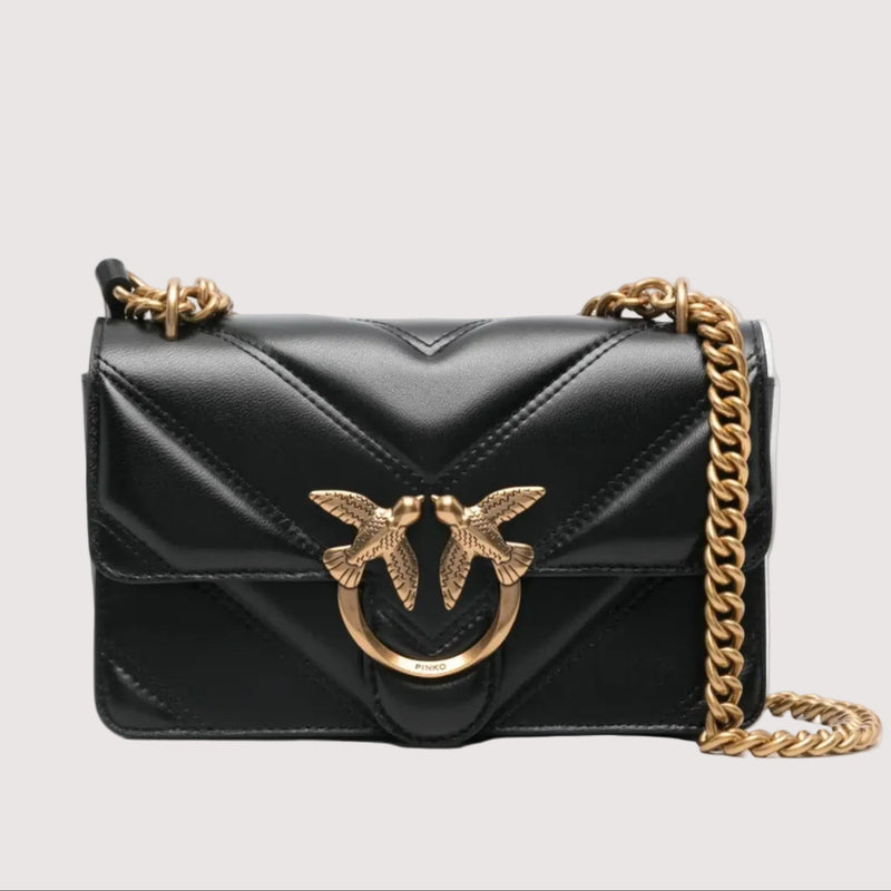 Pinko Mini Love Bag One nappa nera