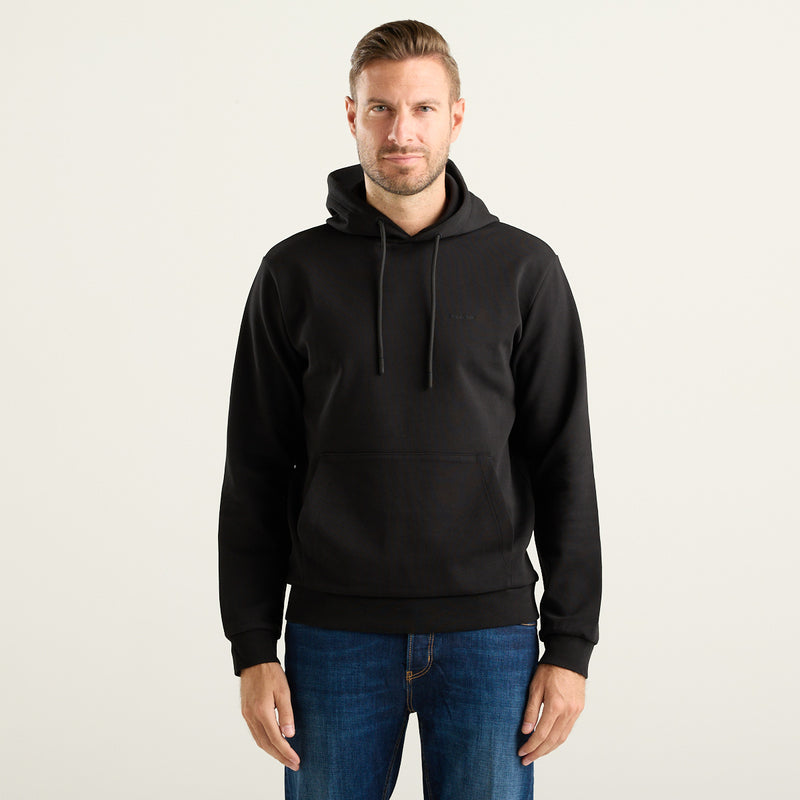 Woolrich felpa con cappuccio in misto cotone interlock nera