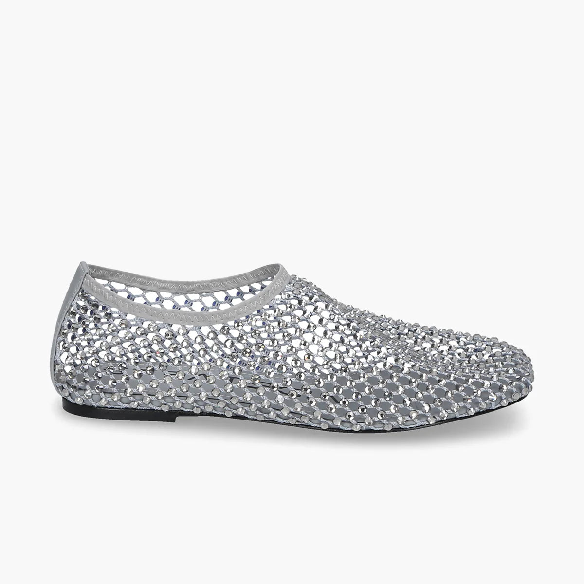 Strategia ballerina con strass argento
