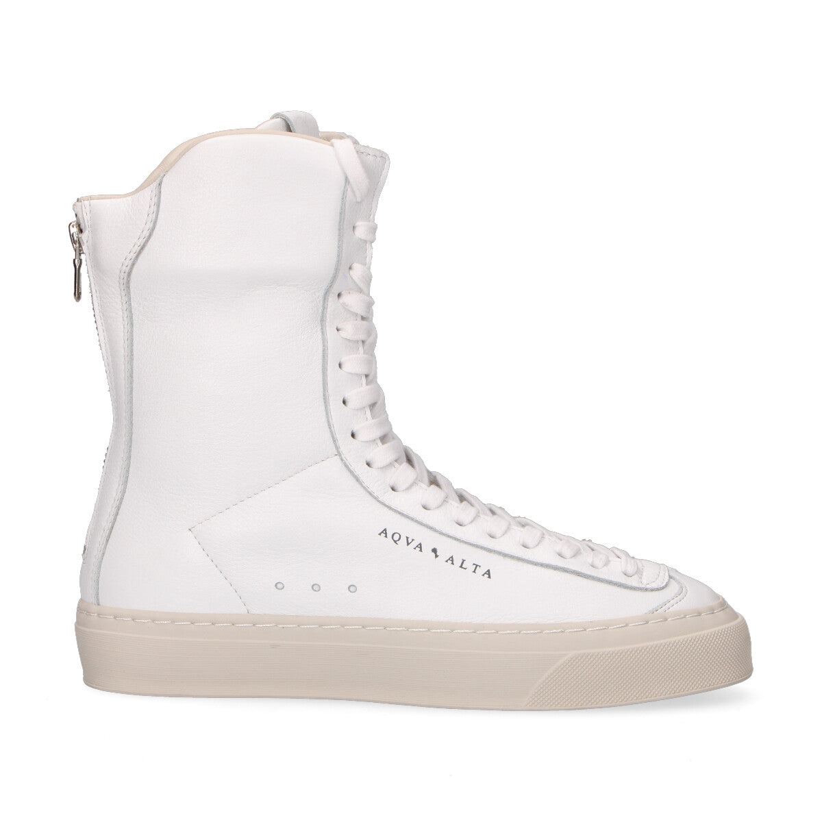 Aqva Alta sneaker alta in pelle bianca
