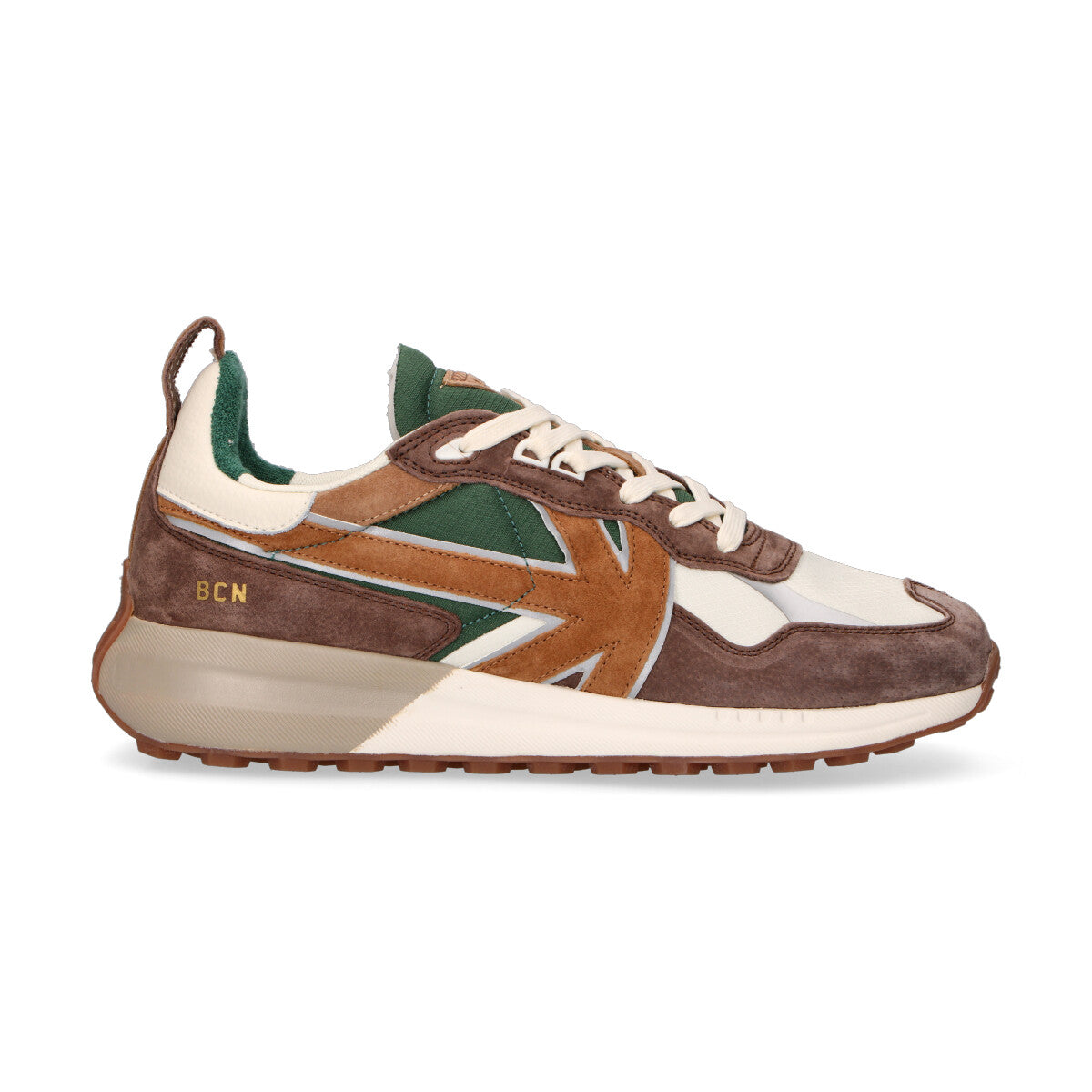 Kaotiko sneaker Vancouver in nylon verde marrone