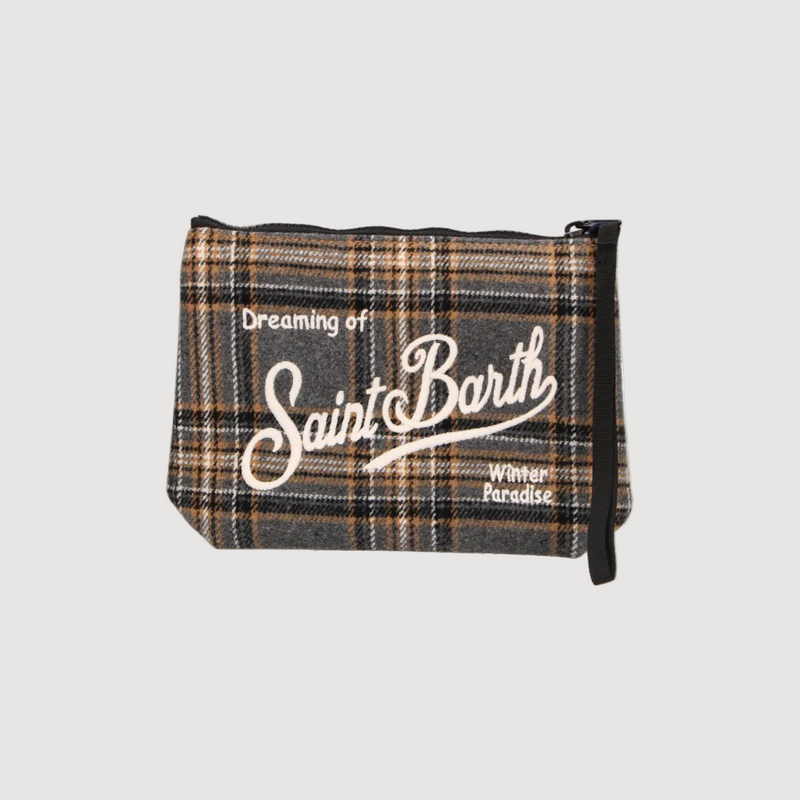 Mc2 Saint Barth pochette Aline Wool Tartan