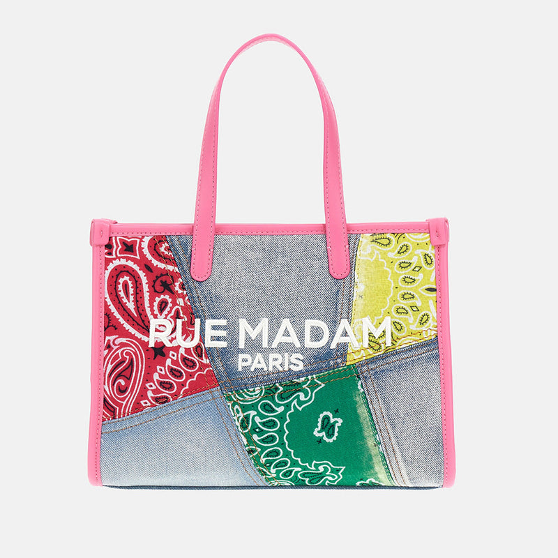 Rue Madame borsa mini tote Paisley rosa