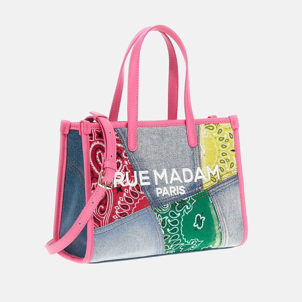 Rue Madame borsa mini tote Paisley rosa