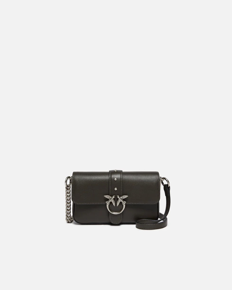 Pinko borsa a spalla Baby Love Bag One Slouchy in pelle nera