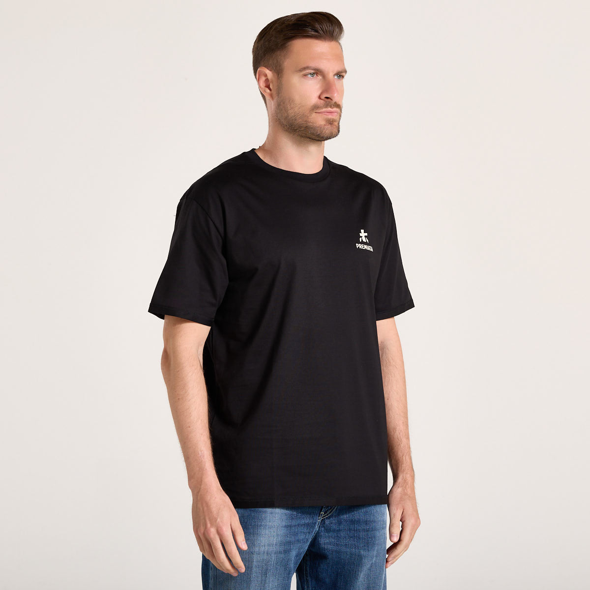 Premiata t-shirt girocollo in tessuto nero
