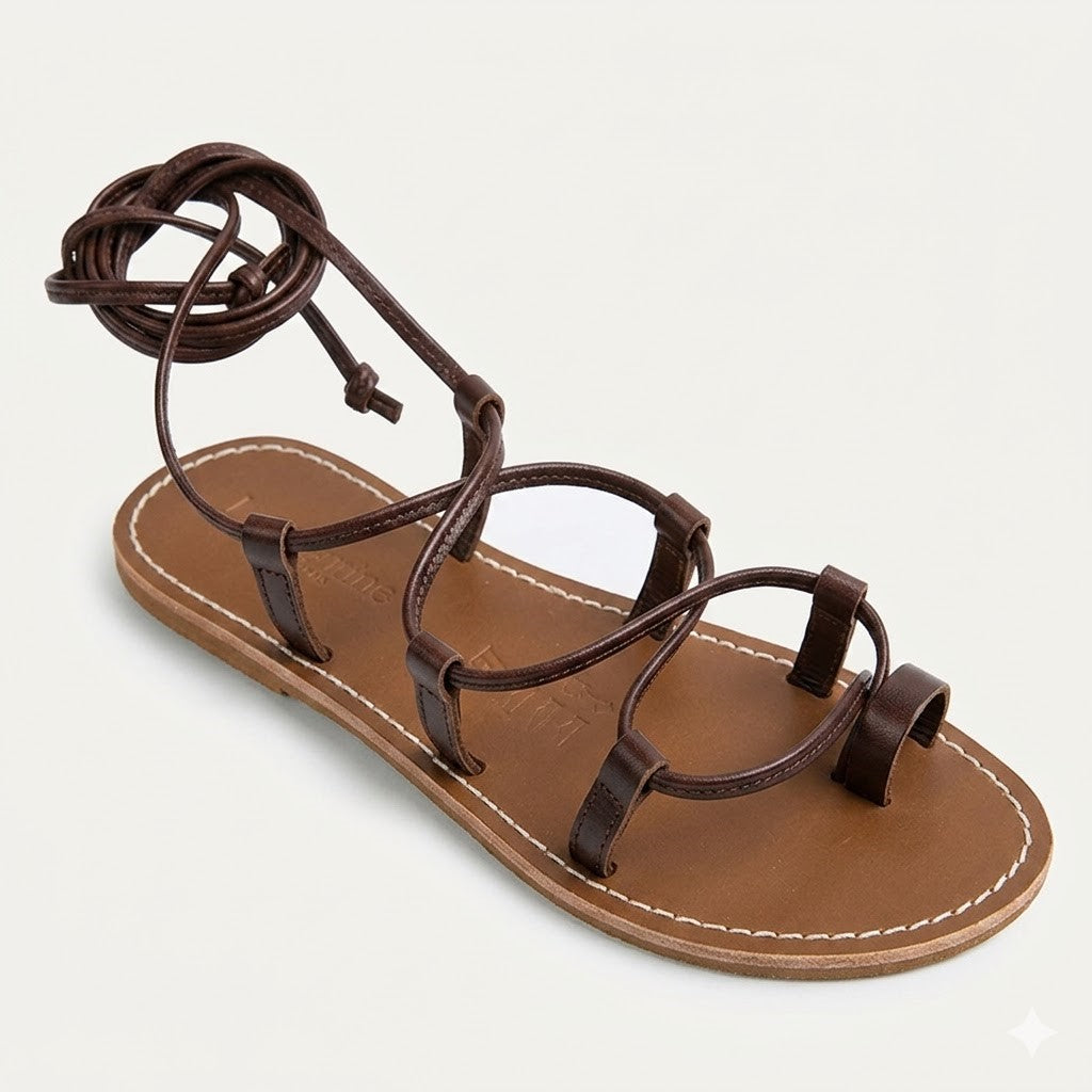 LeSalentine sandalo alla schiava Athena in pelle tdm