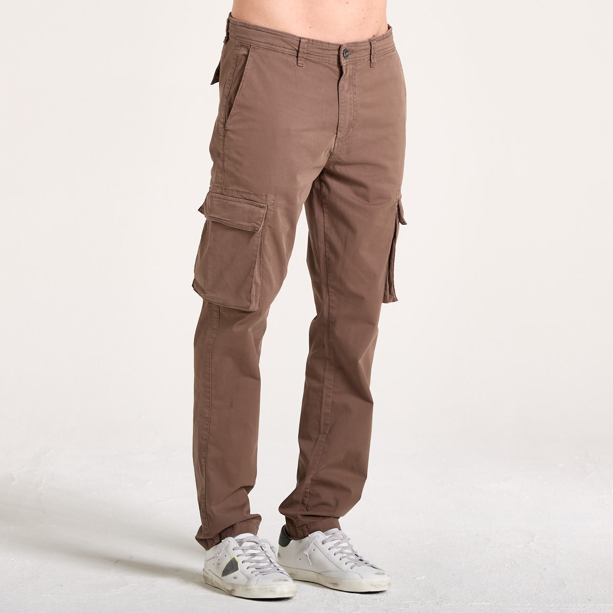 Lyle & Scott pantalone cargo in tessuto fango