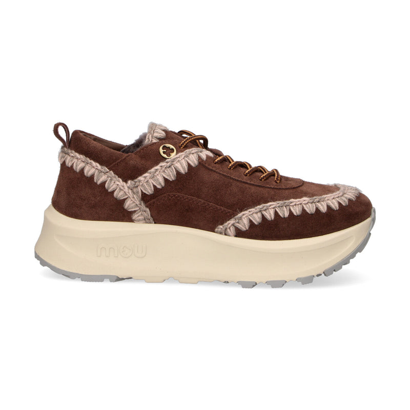 Mou sneaker Speed Eskimo Lace-up in camoscio marrone