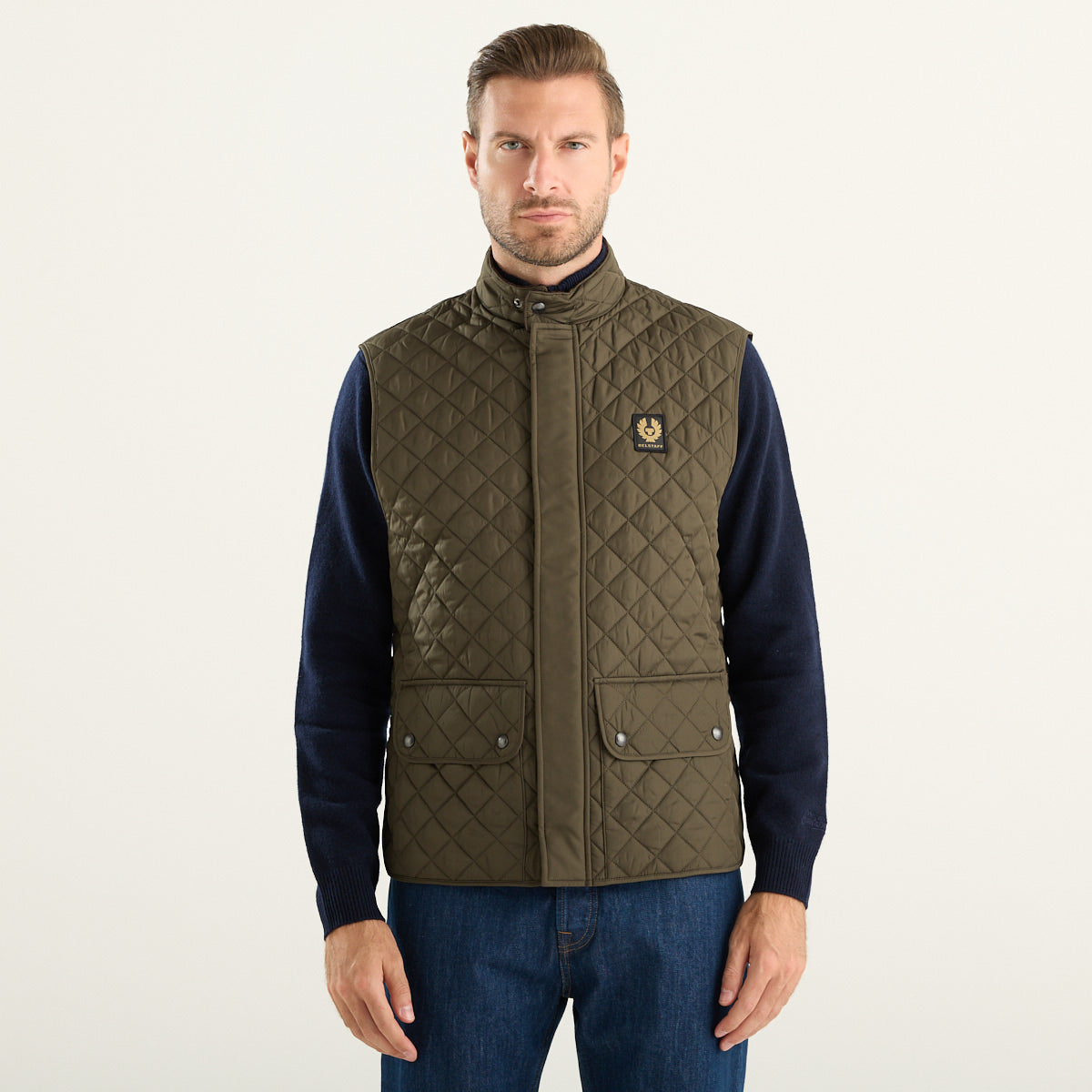 Gilet Trapuntato Belstaff Icon Verde