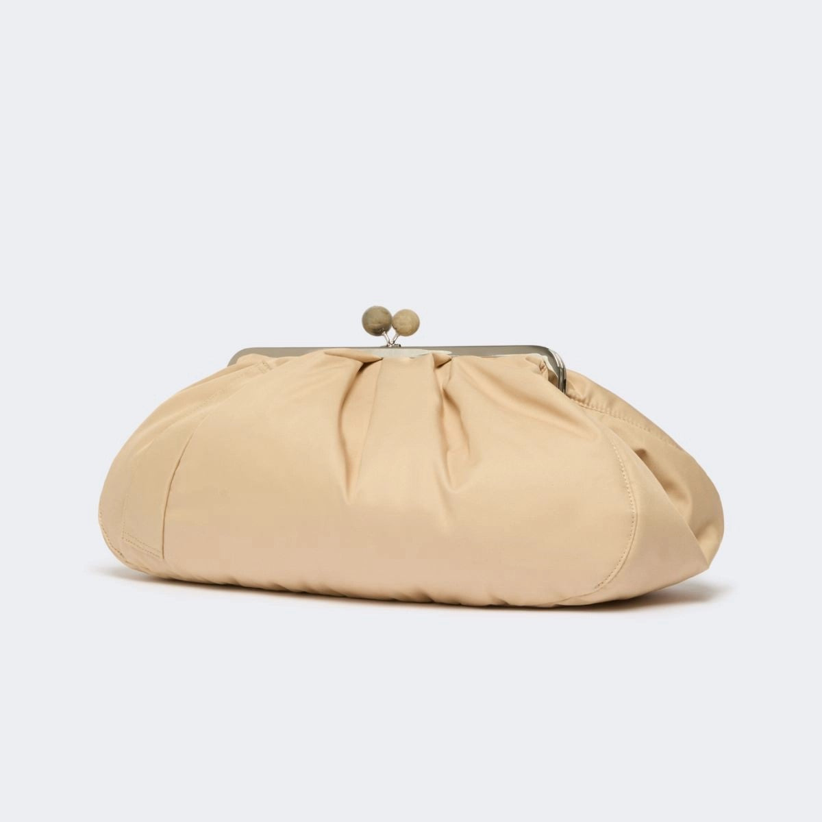 MaxMara borsa Pasticcino large beige in gabardina tecnica imbottita