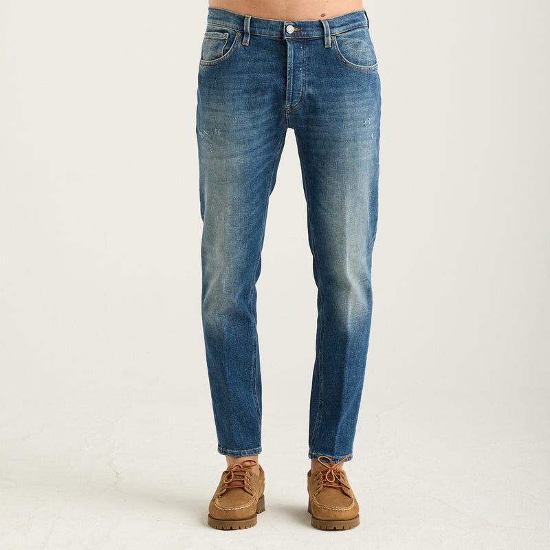 Dondup jeans brighton carrot 5 tasche in denim slavato
