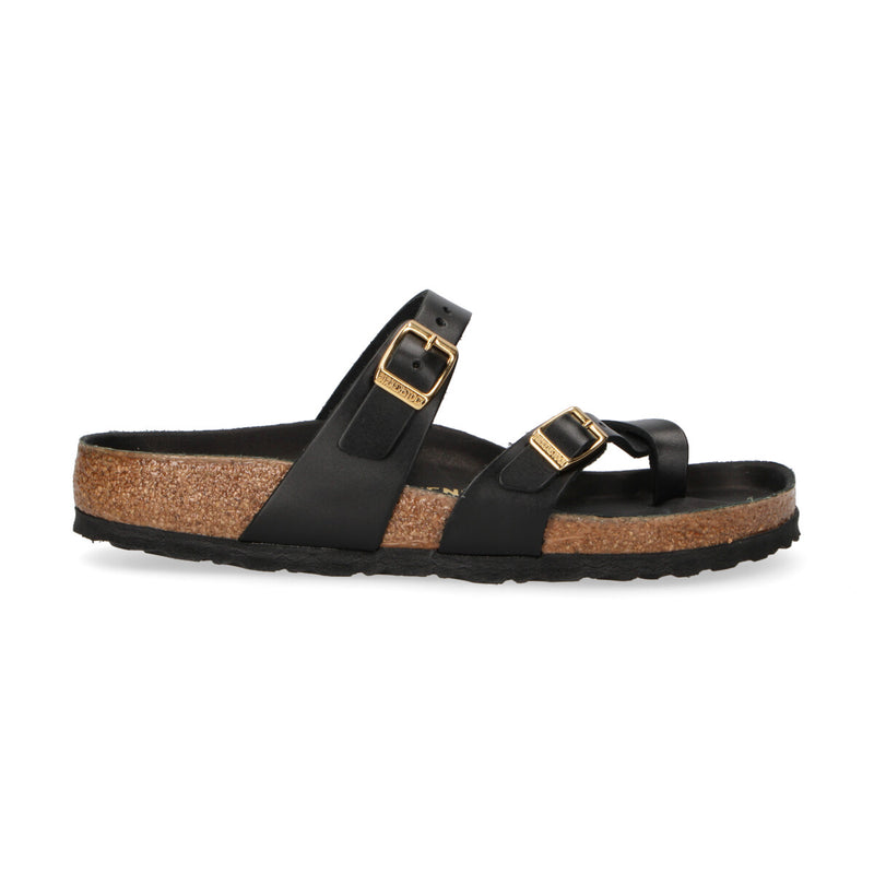Birkenstock ciabatta Mayari pelle lucida nera