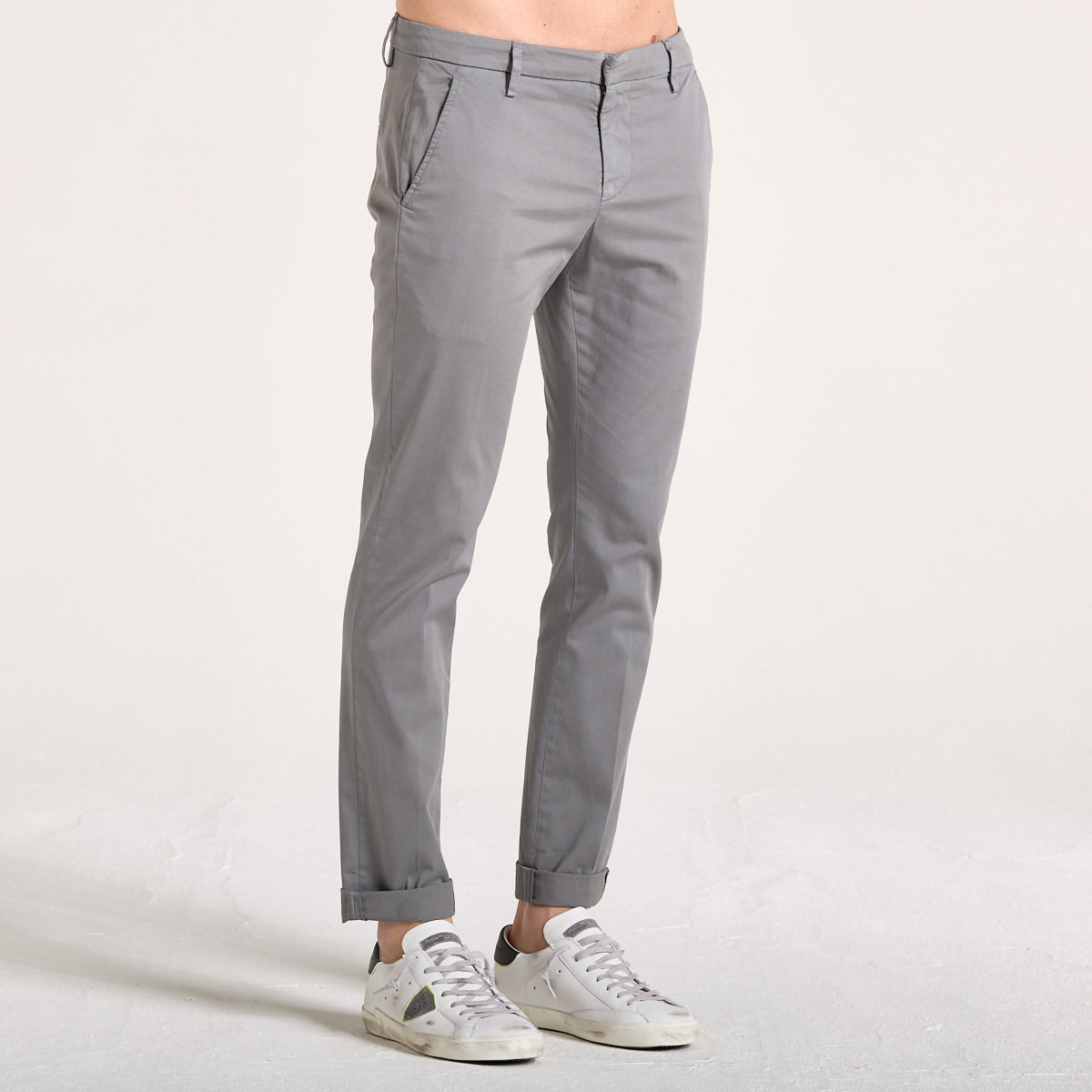 Dondup pantalone chino in tessuto grigio