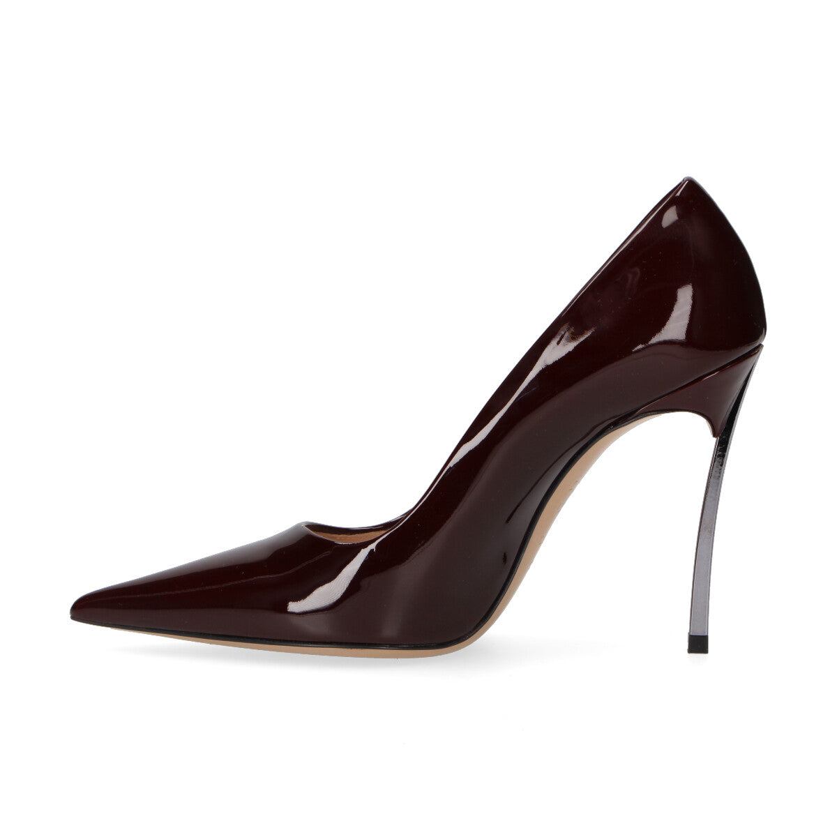 Casadei decolltè Blade in pelle lucida bordeaux