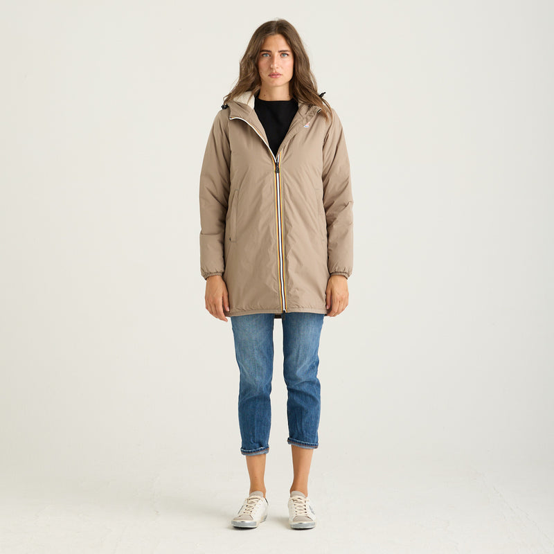 K-Way giubbino jacinthe orsetto con cappuccio beige