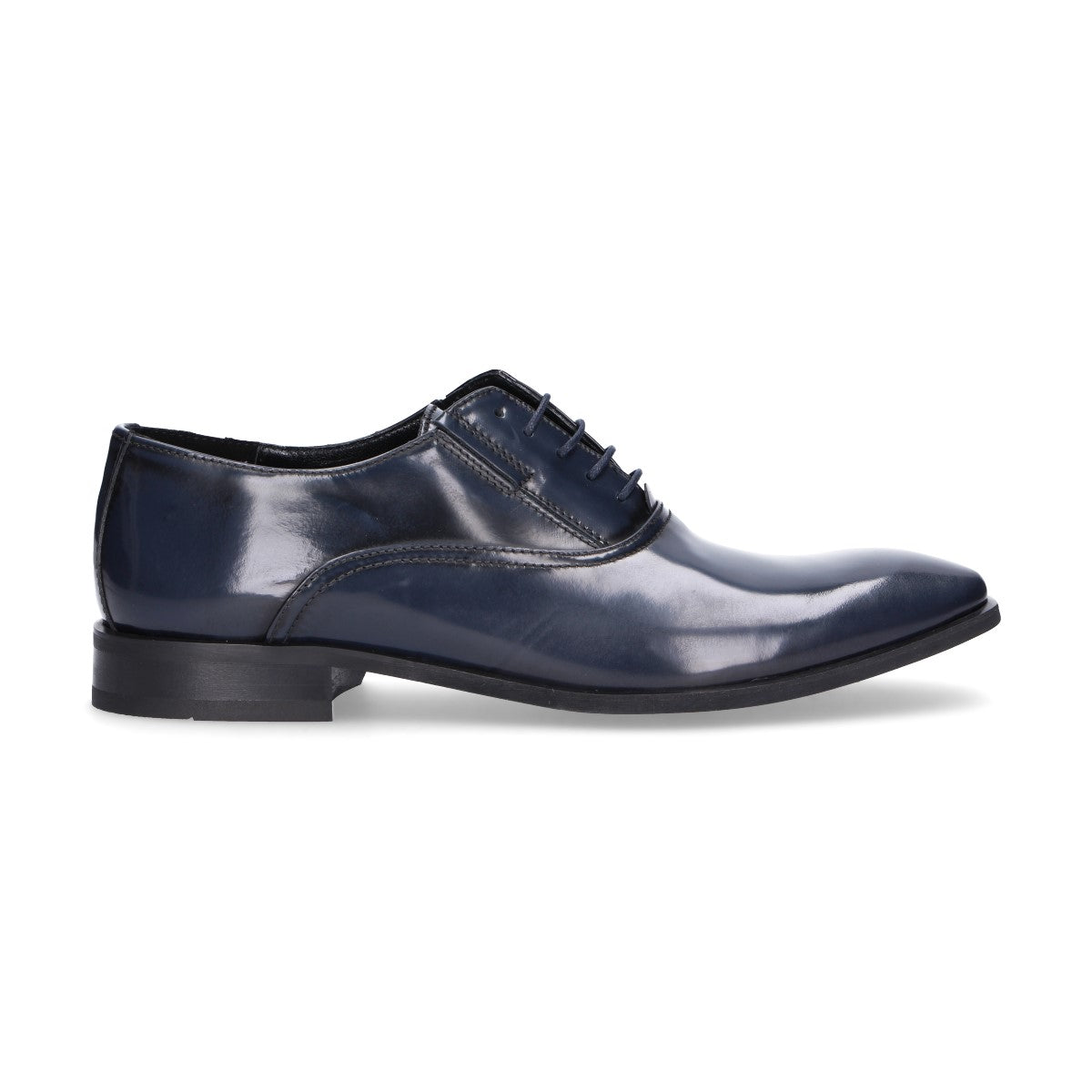 Jackal stringata elegante in pelle lucida blu