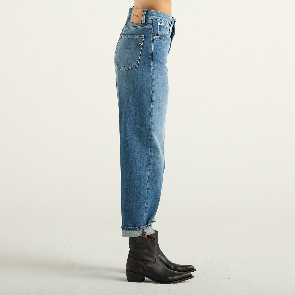 Dondup Bessie Jeans Donna Loose Fit Blu