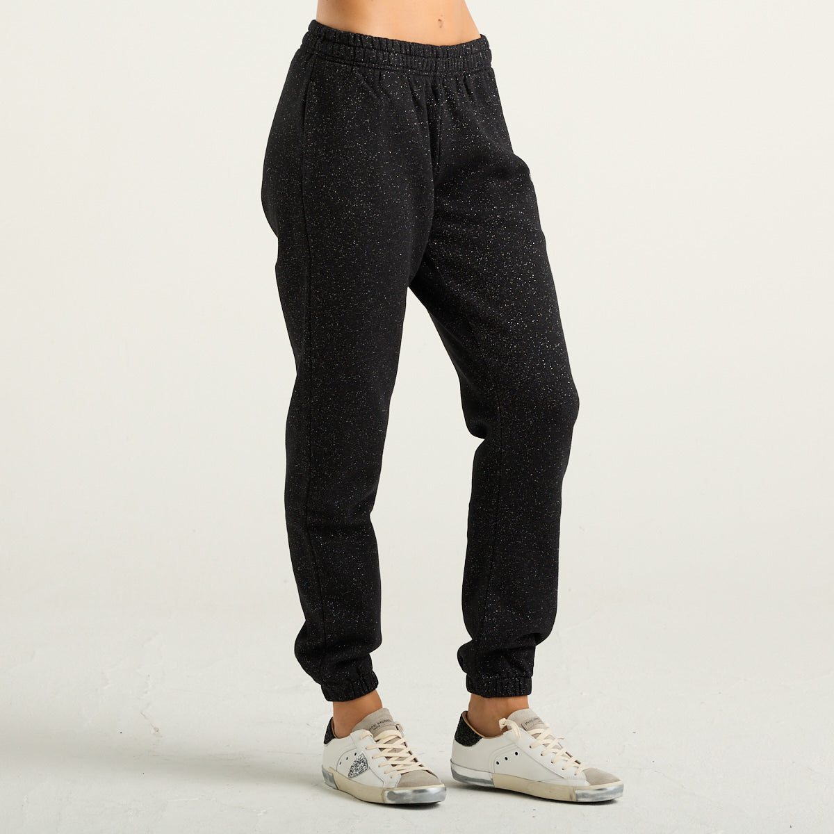 MC2 Saint Barth Oda Pantalone Jogger Donna Nero Lurex