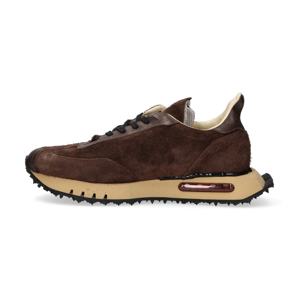 BePositive sneaker Race in camoscio testa di moro