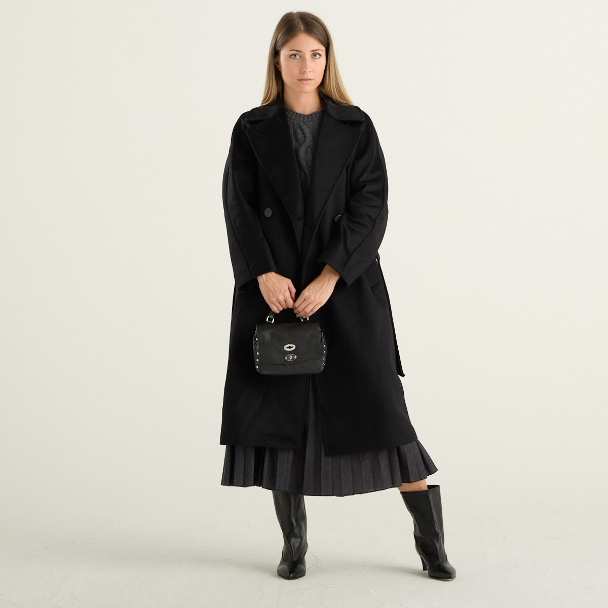 Cappotto Donna Nero Weekend Max Mara Resina