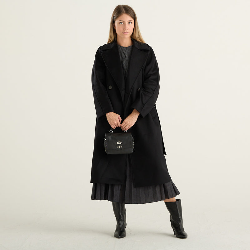 Cappotto Donna Nero Weekend Max Mara Resina