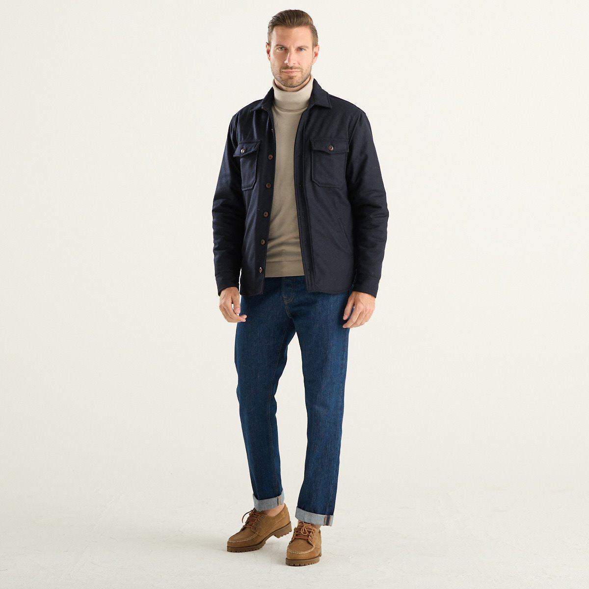 Bl’ker Vintage giacca camicia uomo Hunter blu navy