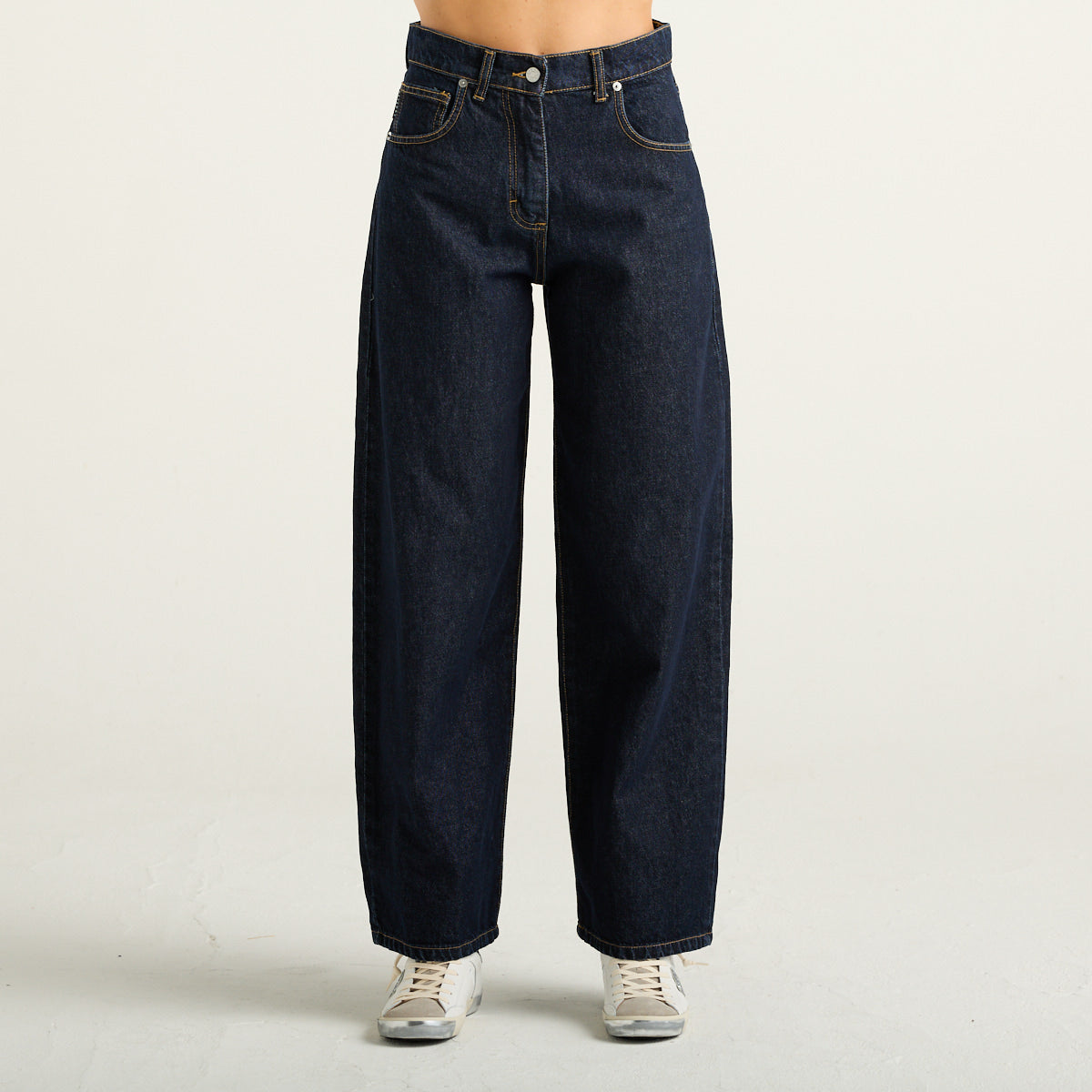 Haveone Jeans Donna Wide Leg Blu Scuro