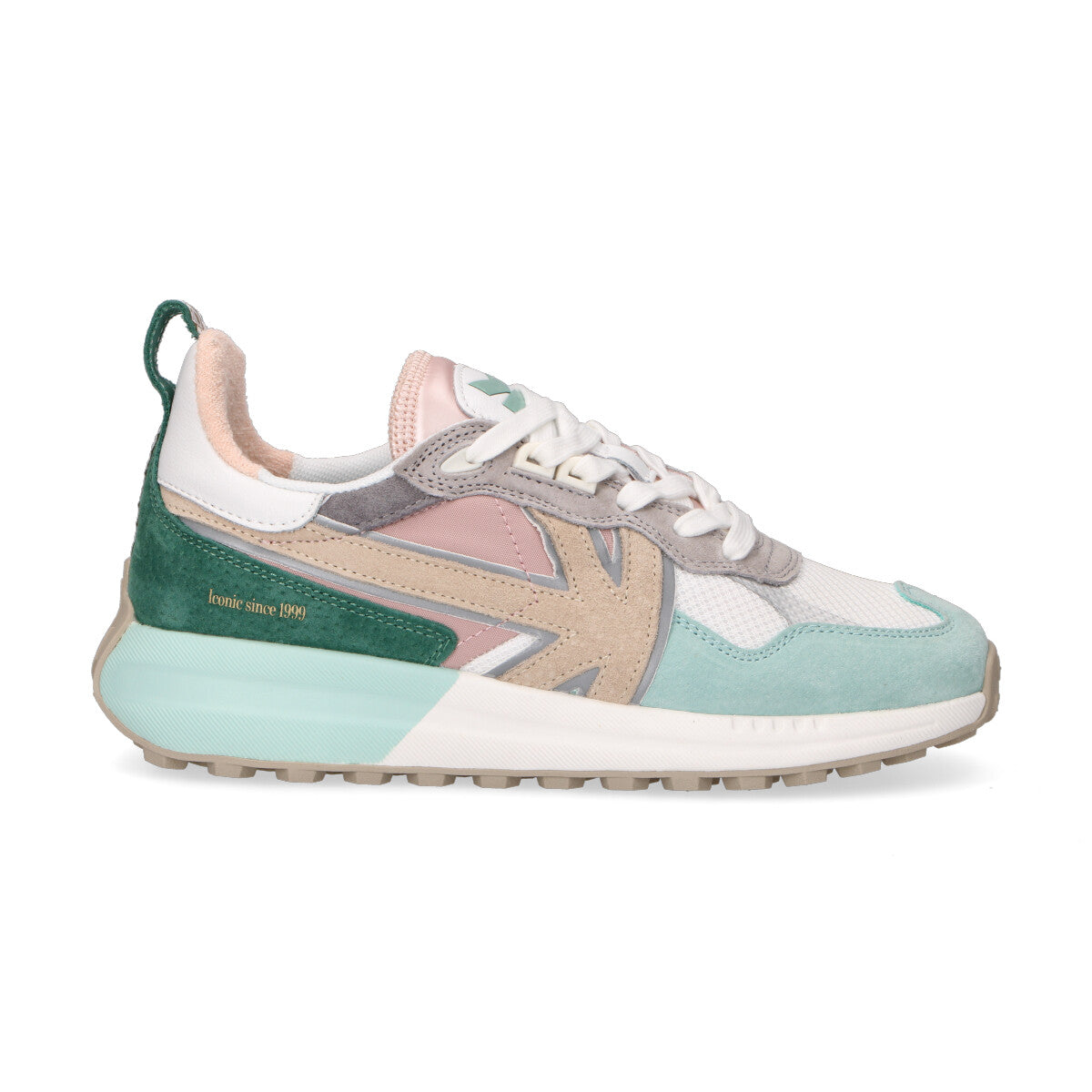 Kaotiko sneaker Detroit in camoscio turchese
