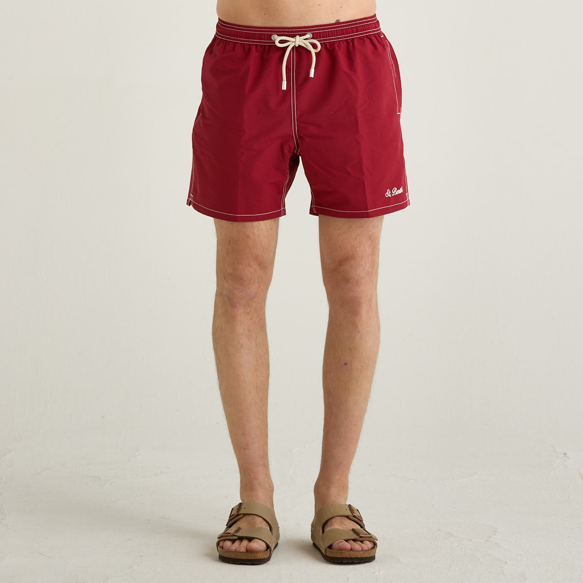 Mc2 Saint Barth costume patmos toile bordeaux