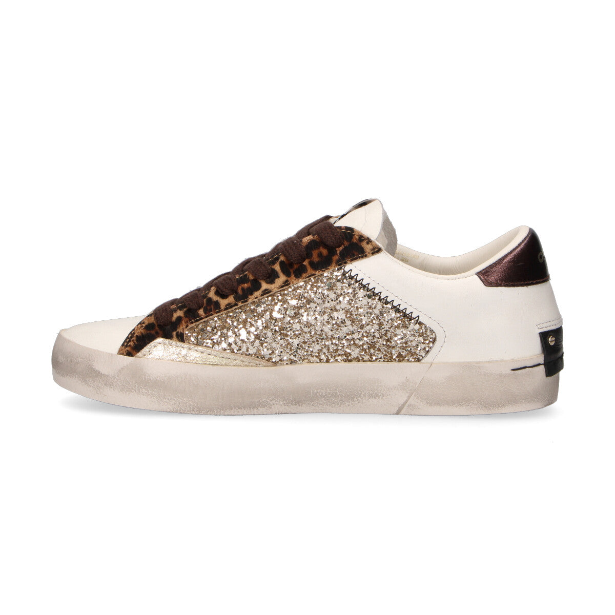 Crime London sneaker Distressed Leopard Stardust